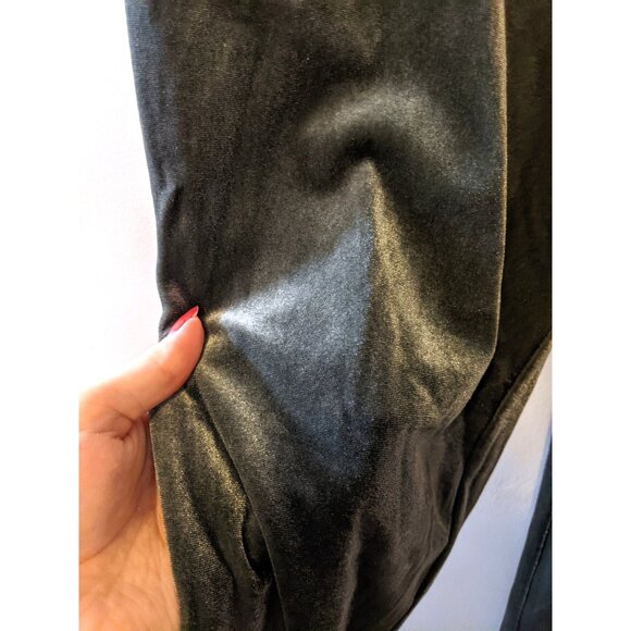 Womens Dark Blue Velour Pants Straight Leg Fall Lounge Casual Velvet Cozy Sz S - Picture 3 of 7